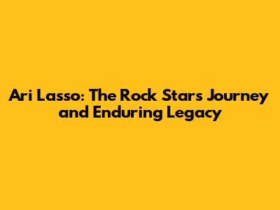 Ari Lasso: The Rock Star's Journey and Enduring Legacy