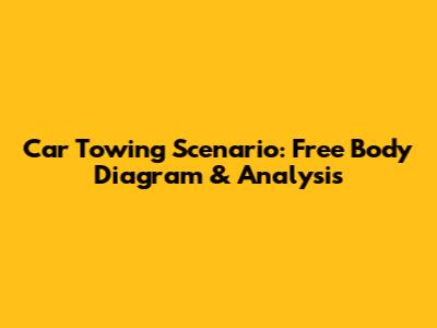 Car Towing Scenario: Free Body Diagram & Analysis
