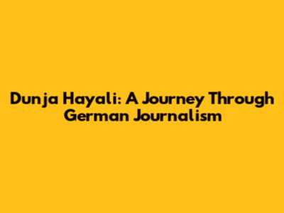 Dunja Hayali: A Journey Through German Journalism