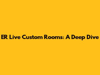 ER Live Custom Rooms: A Deep Dive