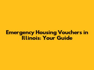 Emergency Housing Vouchers in Illinois: Your Guide