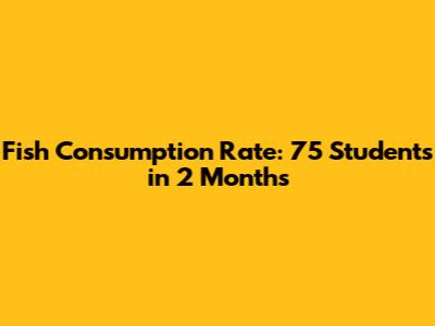 Fish Consumption Rate: 75 Students in 2 Months