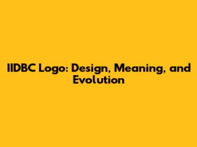 IIDBC Logo: Design, Meaning, and Evolution
