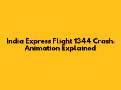 India Express Flight 1344 Crash: Animation Explained