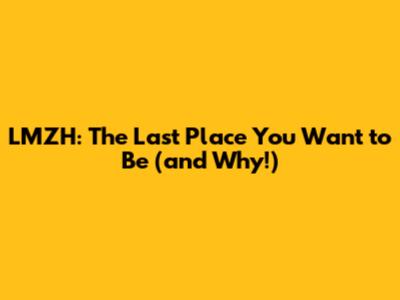 LMZH: The Last Place You Want to Be (and Why!)