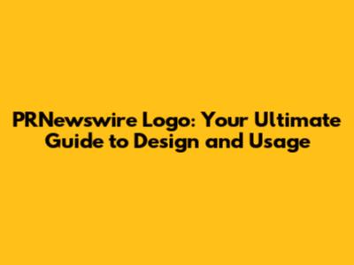PRNewswire Logo: Your Ultimate Guide to Design and Usage