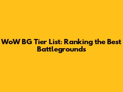 WoW BG Tier List: Ranking the Best Battlegrounds
