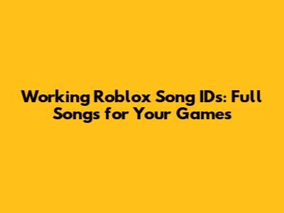 Working Roblox Song IDs: Full Songs for Your Games
